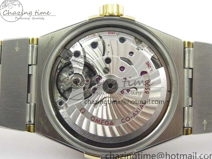 0303 Constellation 38mm SS YG VSF 1:1 Best Edition White Textured Dial on SS YG Bracelet A8500 Super Clone Upgraded 7922